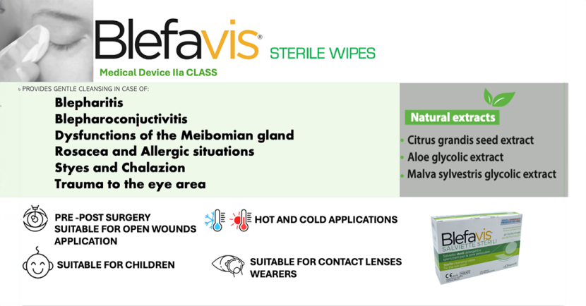 BLEFAVIS STERILE WIPES : NEW indications for children and Hot&Cold applications.
